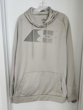 Men's Under Armour Hoodie in Light Beige with Black Logo